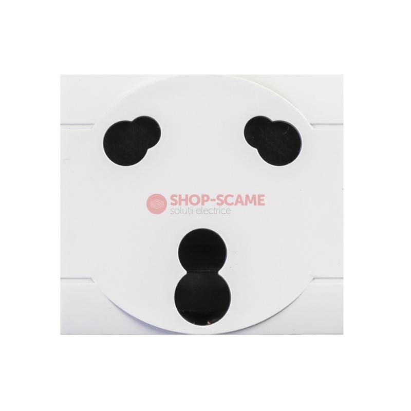 INDIAN STANDARD SOCKET 2P+E 6A 16A 250V SCAME 101.6429.G