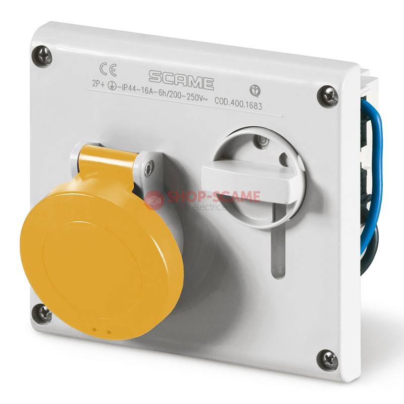 INTERLOCKED SOCKET 3P+N+E IP44 32A 4h SCAME 400.3279