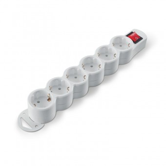 16A 2P+E GERMAN MULTISOCKET 6GANG+SWITCH SCAME 161.252