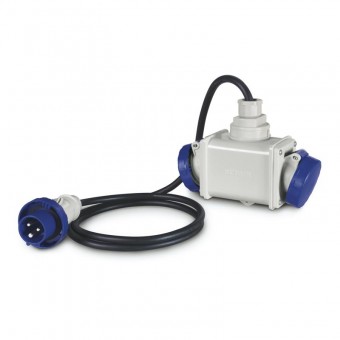 2-WAY ADAPTOR 2P+E 16A IP66 W/CABLE SCAME 605.1623/C