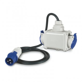 2-WAY ADAPTOR 3P+N+E 16A IP44 W/CABLE SCAME 604.1629/C