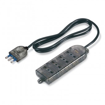 4-OUTLET SOCKET DUAL USE WITH CABLE SCAME 160.223/C-F