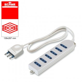 6 OUTLET SOCKET BLISTER PACKED SCAME 999.10225C