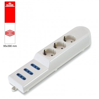 6 OUTLET SOCKET BLISTER PACKED SCAME 999.10231