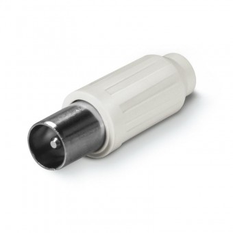 COAXIAL CABLE PLUG 9,5 MM WHITE SCAME 180.60/CEI-S