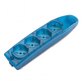 MULTI-OUTLET SOCKET TRANS. TURQUOISE SCAME 161.40500.T