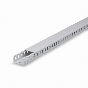 SLOTTED CABLE TRUNKING 40X40 GREY SCAME 874.4040