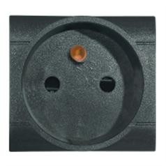 SOCKET FRENCH ST. 2P+E 16A ANTHRACITE SCAME 101.6411