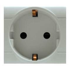 SOCKET GERMAN ST. 2P+E 16A GREY SCAME 101.6412.G