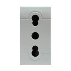 SOCKET ITAL.ST.2P+E 16A BIVALENT GREY SCAME 101.6403.G