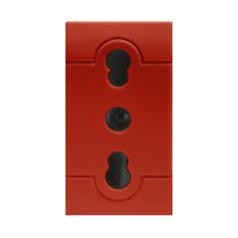 SOCKET ITAL.ST.2P+E 16A BIVALENT RED SCAME 101.6403.R