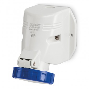 SURF.MNT.SOCKET 2P+E IP66/IP67 16A 6h SCAME 518.1653TH