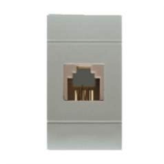TELEPHONE OUTLET SINGLE SOCKET GREY SCAME 101.6461.64G
