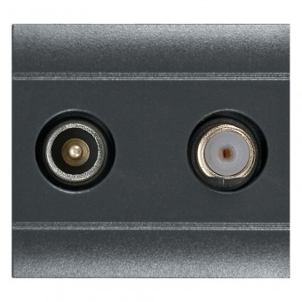 TV/SAT OUTLET ANTHRACITE SCAME 101.6434