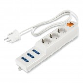 3-OUTLET SOCKET DUAL-USE 2P+E 16A SCHUKO SCAME 160.233/D