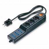 3-OUTLET SOCKET DUAL-USE SCHUKO SCAME 160.230/D-N