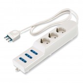 3-OUTLET SOCKET WITH CABLE AND PLUG SCAME 160.231/C