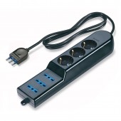 3-OUTLET SOCKET WITH CABLE AND PLUG SCAME 160.231/C-N