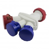 3-WAY ADAPTOR 3P+N+E 16A IP66 SCAME 606.3505-059