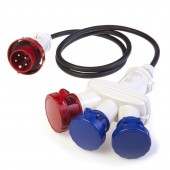 3-WAY ADAPTOR 3P+N+E 16A IP66 W/CABLE SCAME 606.3515-059