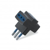 3-WAY ADAPTOR DUAL USE 2P+E 16A BLUELINE SCAME 146.550/3-N
