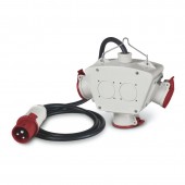3-WAY ADAPTOR IP44 WITH CABLE AND PLUG SCAME 602.3005-215