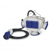 5-WAY ADAPTOR IP44 WITH CABLE AND PLUG SCAME 602.5005-359
