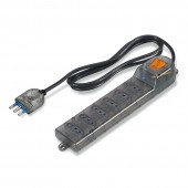 6-OUTLET SOC. 2P+E 16A + LUMINOUS SWITCH SCAME 160.237/C-F