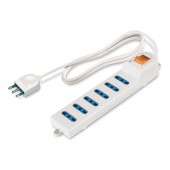 6-OUTLET SOC. DUAL USE + LUMINOUS SWITCH SCAME 160.232/C