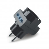 ADAPTOR 2x10/16A+1xP40 BLACK SCAME 146.362/N