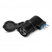 ADAPTOR FROM ITALIAN ST. TO IEC309 BLACK SCAME 610.384.N