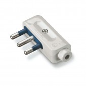 ANGLED PLUG 2P+E 16A WHITE 