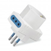 AZZURRA SERIES ADAPTOR P30+ 2 SOCKETS 2P SCAME 144.457