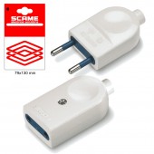 BLUELINE PLUG/SOCKET 2P+E 10A BL.PACKED SCAME 999.12315