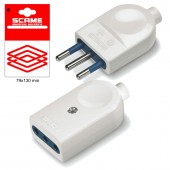 BLUELINE PLUG/SOCKET 2P+E 10A BL.PACKED SCAME 999.12316