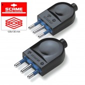BLUELINE PLUG/SOCKET 2P+E 10A BL.PACKED SCAME 999.12318N