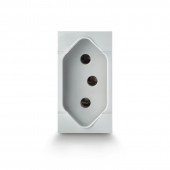 BRAZILIAN STANDARD SOCKET 2P+E 10A 250V SCAME 101.6421