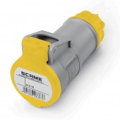 CONNECTOR 2P+E IP44 16A 4h 100-130V AC SCAME 314.1640