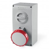 INTERLOCKED SOCKET 2P+E 63A 9h IP66/67 SCAME 505.6378