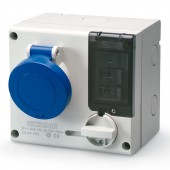 INTERLOCKED SOCKET 2P+E IP44 16A 6h SCAME 501.1683