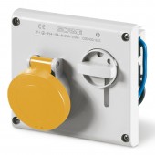 INTERLOCKED SOCKET 2P+E IP44 32A 4h SCAME 400.3270