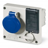 INTERLOCKED SOCKET 2P+E IP44 32A 6h SCAME 401.3283