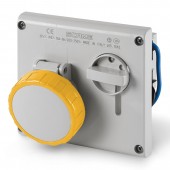 INTERLOCKED SOCKET 2P+E IP67 16A 4h SCAME 405.1670