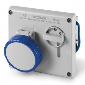 INTERLOCKED SOCKET 2P+E IP67 16A 6h SCAME 405.1683