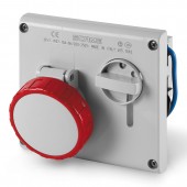 INTERLOCKED SOCKET 2P+E IP67 16A 9h SCAME 405.1678