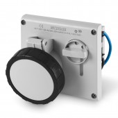 INTERLOCKED SOCKET 2P+E IP67 32A 7h SCAME 405.32836