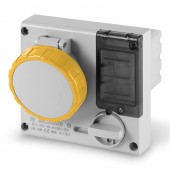 INTERLOCKED SOCKET 3P+E IP67 16A 4h SCAME 406.1672