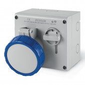 INTERLOCKED SOCKET 3P+E IP67 32A 9h SCAME 505.3274