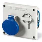 INTERLOCKED SOCKET 3P+N+E IP44 16A 9h SCAME 400.1675
