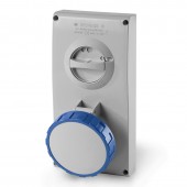 INTERLOCKED SOCKET 3P+N+E IP67 63A 9h SCAME 405.6375